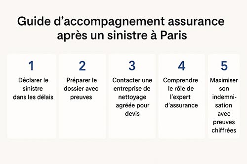 Guide d’accompagnement assurance après un sinistre à Paris